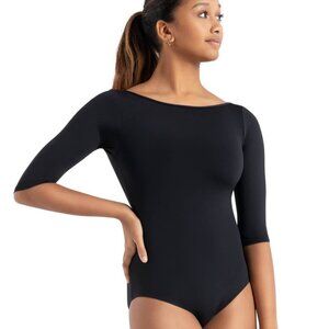 Capezio Womens Boatneck 3/4 Sleeve Ballet Leotard